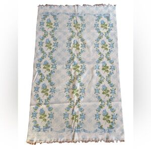 Style house Montgomery Ward Vintage blue rose 1960s‎ all cotton small bath towel